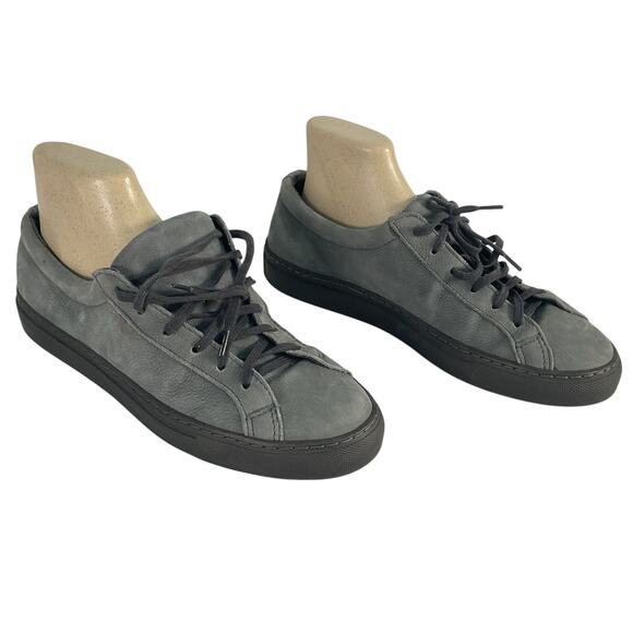 Axel Arigato Gray Leather Sneakers Shoes Men's Size 8 Pre-Owned - Picture 1 of 6